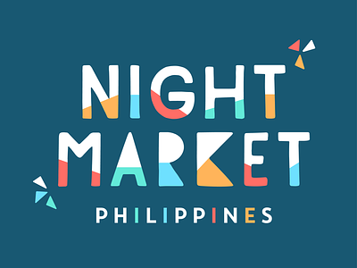 Night Market Logo branding colorful fun logo logo design quirky