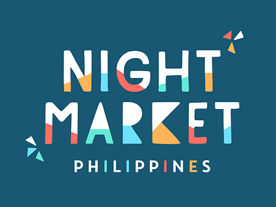 Night Market Logo branding colorful fun logo logo design quirky