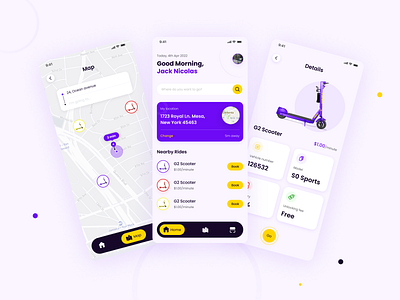 E-Scooter App adobe photoshop adobe xd app design design e scooters figma graphic design ui ui design ux