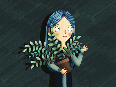 Blue plant lady