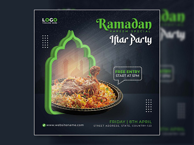 Ramadan Kareem Social Media Post Banner Design