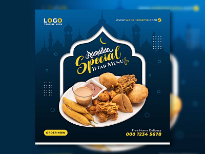 Ramadan Iftar Food Social Media Post Banner Design advertisement banner branding design eid flyer food graphic design iftar islamic marketing menu post post design ramadan social media social media post squire flyer web design web elements