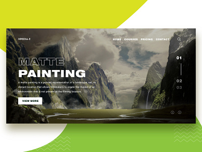 Matte Painting - UI design graphic design interface landing page matte painting modern ui web design