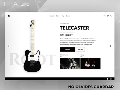 Fender Telecaster - UI design fender gradients graphic design guitar interface landing page modern music telecaster ui ux web design