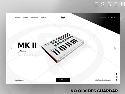 MK II Arturia - UI arturia design gradients graphic design interface landing page midi modern music music production ui ux web design