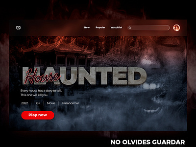 Haunted House - UI gradients graphic design horror house interface landing page modern netflix series suspense ui ux web design