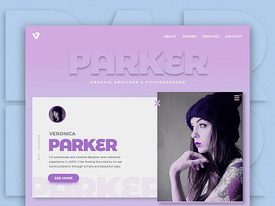 Portfolio gradients interface landing page modern ui ux web design