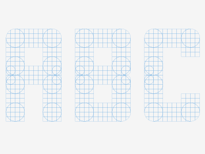 Custom Font geometric typeface typography