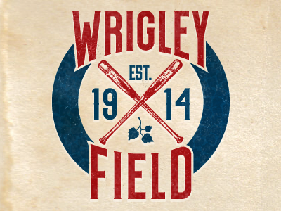 Wrigley Field final print finally... logo design poster vintage