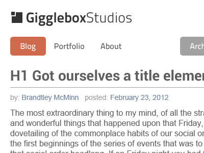 GiggleboxStudios 2012 black grey layout minimalism mockup red slate blue web site white