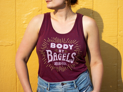 Body By Bagels apparel bakery bread breadhive brittneysikora buffalo buffalony design handdrawn sikoradesignco typography