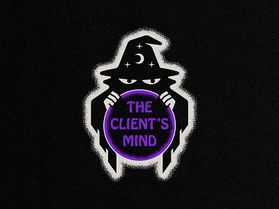 Mind Reader branding grit illustration mascot psychic stipple texture vector wizard