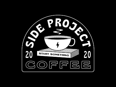 Side Project Coffee badge branding coffee typogaphy