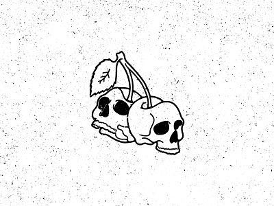 Cherry Skulls cherry death design drawing illustration rad skull skulls stem vector