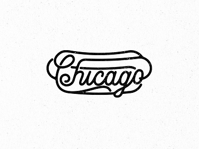 Chicago Style chicago deep dish design hot dog type typography vector