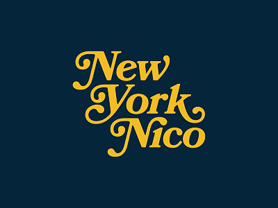 New York Nico branding flat identity logo type