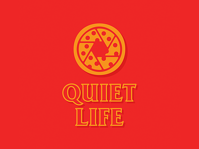 The Quiet Life logo photography pizza typography