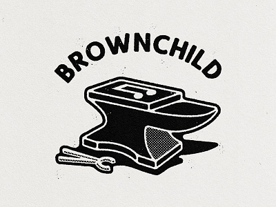 brownCHILD Logo Redesign badge grit illustraion logo logotype music texture