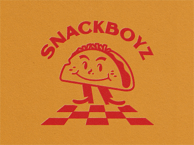 Snackboyz branding food illustration logo mascot merchandise taco