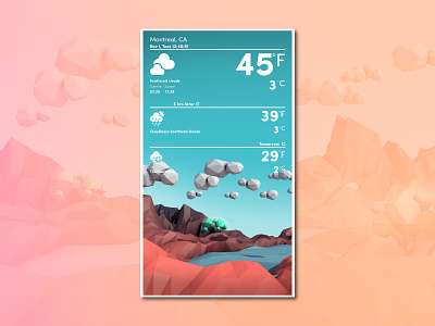 Local Weather illustration lowpoly ui