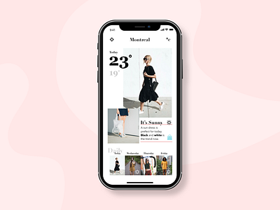 Weather/wear app design product ui ux