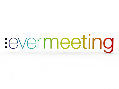 logo design evermeeting app colorfull design evermeeting logo