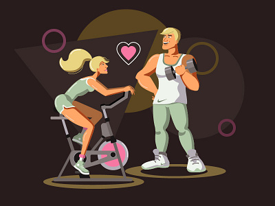 Sports characters fitness girl guy illustration illustration art sport sportcharacter vector vector illustration vectorart