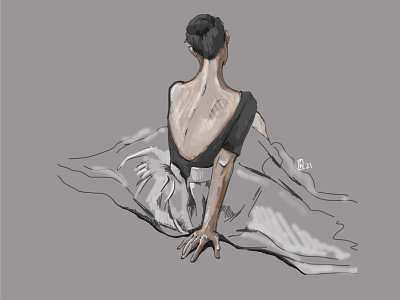 Ballet sketches ballerina ballet human illustration photoshop sketch woman
