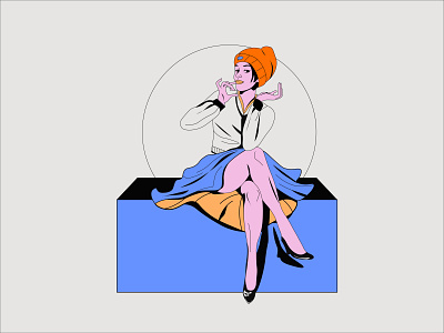 Girl in a hat fashion fashion illustration illustration vector vectorart вектор векторная графика иллюстрация