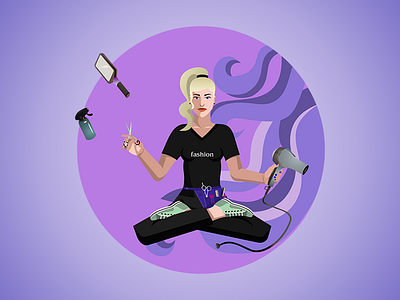 hairdresser illustration вектор векторная графика люди профессия