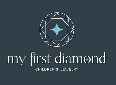 My First Diamond — Children's Jewelry brand identity branding children design diamond jewelry logo logodesign