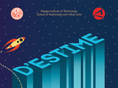Poster for D'Estime: A Multimedia Seminar design event graphic design illustration outer space poster seminar