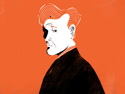 Conan O'Brien celebrity character art character design conan conan illustration conan obrien conan portrait farhay florian farhay illustration orange color orange illustration portrait talk show team coco