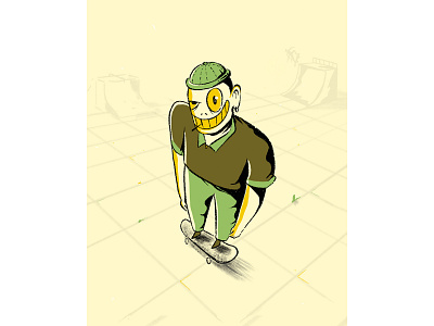 Skateboarder | Beanie beanie character character art character design cool character dude farhay florian farhay illustration skateboard character skateboard graphics skateboard illustration skateboarder skater skater character skater dude