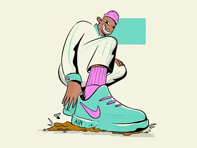 Shit Happens... air max beanie character design character pose gangster guy hip hop hip hop character hiphop character illustration nike nike air nike air max nike shoe poop retro shit sneaker sneaker guy sneakers