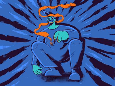 Smoking Kid character character art character design character designs character sit drugs farhay florian farhay guy hip hop illustration procreate sigaret sit pose sitting sitting down smoke smoking smoking character weed