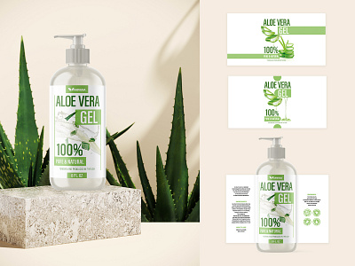 Aloe Vera Gel Label Design beauty care cosmetic cosmetic packaging cosmetics design design package design packaging