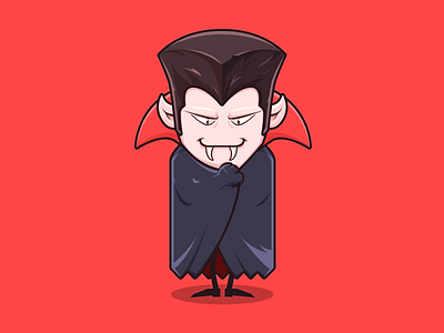 Vampire 2d halloween red vampire