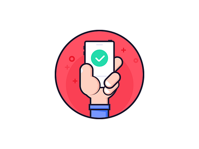 Submit successfully icon sketch