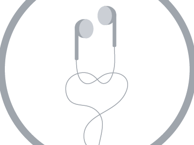 earphones icon grayscale icons