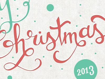 Christmas card handlettering