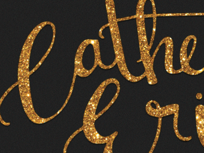 Glitter lettering calligraphy curves glitter handlettering