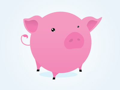 Little Pig animal baby icon pig pink