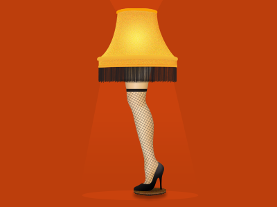 A Christmas Story...The Leg Lamp! christmas design funny graphic holiday lamp light movie orange red yellow