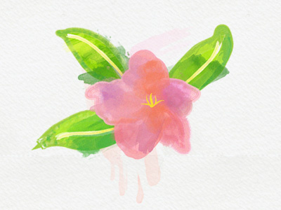 Watercolor Flower design effects flower illustration illustrator nature paint photoshop watercolor