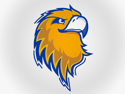 Mascot bird eagle golden logo mascot vector