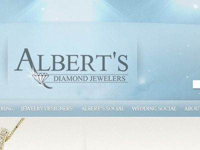 Alberts Jewelry blue jewelry light website