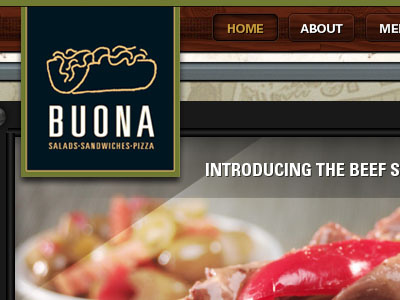 Buona navigation texture website wood