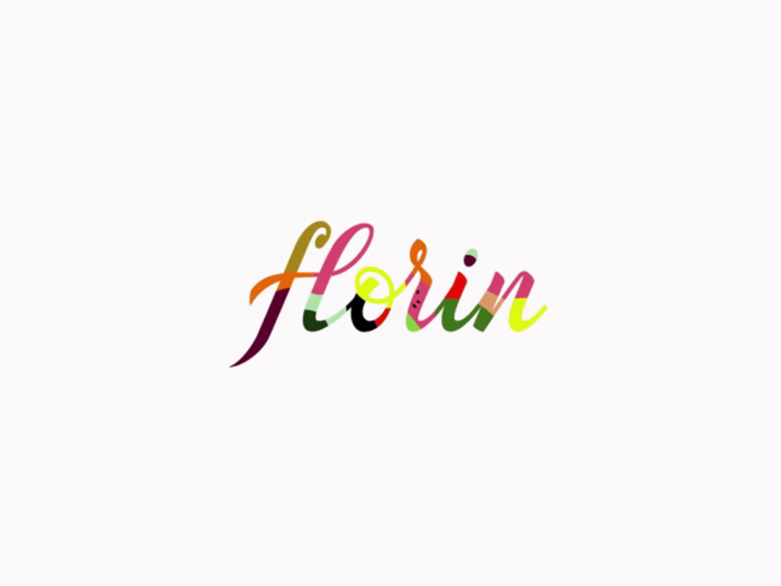 Florin logo aftereffects animation branding graphic design handlettering illustration lettering logo type typography