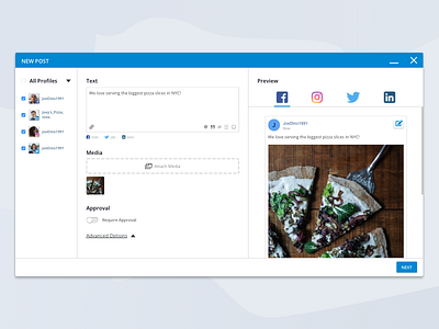 Social Media Management - Posting facebook management post product design social media twitter web app